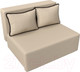 Миниатюра изображения товара Диван Лига Диванов Лагуна / 114453 (экокожа бежевый/кант экокожа коричневый)