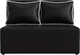 Миниатюра изображения товара Диван Лига Диванов Лагуна / 114456  (экокожа черный/кант экокожа белый)