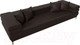Миниатюра изображения товара Диван Лига Диванов Лига-021 / 119138 (экокожа коричневый)