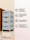Миниатюра изображения товара Комод пластиковый Econova Velvet / 435218838  (светло-серый флэк)