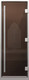 Миниатюра изображения товара Стеклянная дверь для бани/сауны Doorwood Хамам Престиж 131x189 / DW03615 (бронза)