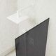 Миниатюра изображения товара Стеклянная шторка для ванны MaybahGlass MGV-84-1у (графитовое матовое стекло/белый матовый)