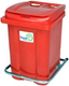 Миниатюра изображения товара Контейнер для мусора Эдванс 60л с крышкой (красный, с педалью)