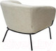 Миниатюра изображения товара Кресло мягкое M-City Harper / 629M05439 (modica-040 бежево-белый ткань/черный)