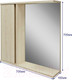 Миниатюра изображения товара Шкаф с зеркалом для ванной Doratiz Мальта 70 L / 2711.154 (пикар)