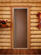 Миниатюра изображения товара Стеклянная дверь для бани/сауны Doorwood Flash Royal 70x190 / DW03402 (бронза матовый)