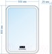 Миниатюра изображения товара Зеркало Doratiz Марта 55x80 / 2711.909 (сенсорный выключатель,подсветка,подогрев)