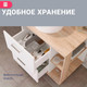 Миниатюра изображения товара Тумба под умывальник Doratiz Гавайи 70 / 9908.182 (белый/дуб сонома)