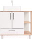 Миниатюра изображения товара Тумба под умывальник Doratiz Гавайи 80 / 9908.184 (белый/дуб сонома)