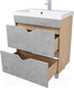 Миниатюра изображения товара Тумба под умывальник Doratiz Фьорд 70 / 9908.185 (дуб бунратти/цемент)