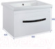 Миниатюра изображения товара Тумба под умывальник Doratiz Экватор 60 / 9912.807 (белый)