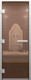 Миниатюра изображения товара Стеклянная дверь для бани/сауны Doorwood Хамам без нижнего порога 81x200 / DW00858 (левая, бронза)