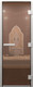 Миниатюра изображения товара Стеклянная дверь для бани/сауны Doorwood Хамам без нижнего порога 81x200 / DW00864 (правая, бронза)