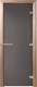 Миниатюра изображения товара Стеклянная дверь для бани/сауны Doorwood Затмение 80х200 / DW03537 (графит матовый, коробка хвоя)