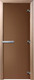 Миниатюра изображения товара Стеклянная дверь для бани/сауны Doorwood 80x200 / DW00022 (бронза матовый)