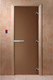 Миниатюра изображения товара Стеклянная дверь для бани/сауны Doorwood 80x200 / DW00022 (бронза матовый)