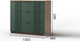 Миниатюра изображения товара Комод Мебель-КМК 3Я Герта КМК 0979.17  (дуб канзас/SAT 22 зеленый матовый)