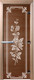 Миниатюра изображения товара Стеклянная дверь для бани/сауны Doorwood Розы 70x190 / DW01222 (бронза, коробка хвоя)