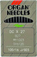 Миниатюра изображения товара Набор игл для промышленной швейной машины Organ DCx27 100 SES ORG-10 (для трикотажа)