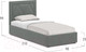 Миниатюра изображения товара Односпальная кровать Moon Family 1255 / MF008742