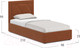 Миниатюра изображения товара Односпальная кровать Moon Family 1255 / MF008652