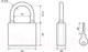 Миниатюра изображения товара Замок навесной Palladium 303F-60