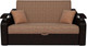 Миниатюра изображения товара Диван Mebel-Ars Шарк №2 (рогожка бежевый/экокожа коричневый)