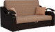 Миниатюра изображения товара Диван Mebel-Ars Шарк №2 (рогожка бежевый/экокожа коричневый)