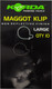 Миниатюра изображения товара Набор застежек рыболовных Korda Maggot Klip Large / KMKL