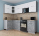 Миниатюра изображения товара Кухонный гарнитур Интерлиния Мила Gloss 50-12x26 (белый/керамика/травертин серый)