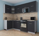 Миниатюра изображения товара Кухонный гарнитур Интерлиния Мила Gloss 50-12x26 (пепел/пепел/травертин серый)