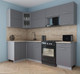 Миниатюра изображения товара Кухонный гарнитур Интерлиния Мила Gloss 50-12x26 (серый/серый/травертин серый)