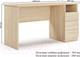 Миниатюра изображения товара Письменный стол Mio Tesoro Велия МВ-08 140х60 (дуб сонома)