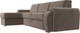 Миниатюра изображения товара Диван угловой Лига Диванов Лига-025 левый / 119238L (велюр коричневый)