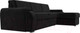 Миниатюра изображения товара Диван угловой Лига Диванов Лига-025 правый / 119241 (велюр черный)