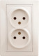 Миниатюра изображения товара Розетка INTRO Plano 1-204-02 / Б0053905 (слоновая кость)