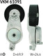 Миниатюра изображения товара Натяжной ролик ремня генератора SKF VKM61091