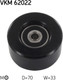 Миниатюра изображения товара Натяжной ролик ремня генератора SKF VKM62022 