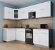 Миниатюра изображения товара Кухонный гарнитур Interline Мила Gloss 50-12x27 (белый/белый/травертин серый)