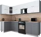 Миниатюра изображения товара Кухонный гарнитур Interline Мила Gloss 60-12x28 (белый/серый/травертин серый)