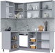 Миниатюра изображения товара Кухонный гарнитур Интерлиния Мила 12x20 (бетон портленд/бетон портленд/дуб бунратти)