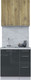 Миниатюра изображения товара Кухонный гарнитур Интерлиния Мила Пластик 0.8 А (дуб эпоксид/антрацит/серый каспий)