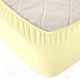 Миниатюра изображения товара Простыня Alleri Трикотажная на резинке 80x200x20см (светло-желтый)