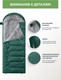 Миниатюра изображения товара Спальный мешок RSP Outdoor Sleep 250 / SB-SLE-250-GN-L (зеленый)