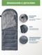 Миниатюра изображения товара Спальный мешок RSP Outdoor Sleep 250 / SB-SLE-250-G-R (серый)