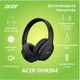 Миниатюра изображения товара Наушники-гарнитура Acer OHR304 / ZL.HDSEE.00B (черный)