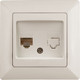 Миниатюра изображения товара Розетка INTRO Solo 4-302-02 RJ11 / Б0043376 (слоновая кость)