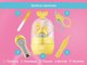 Миниатюра изображения товара Маникюрный набор детский ROXY-KIDS Листик / RPS-003-B (голубой/белый)