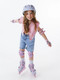 Миниатюра изображения товара Роликовые коньки Amarobaby Glide / AB23-35TN/2206-33 (р.33-36, фиолетовый/розовый)