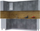 Миниатюра изображения товара Кухонный гарнитур Интерлиния Мила 12x26 (бетон портленд/бетон портленд/дуб бунратти)